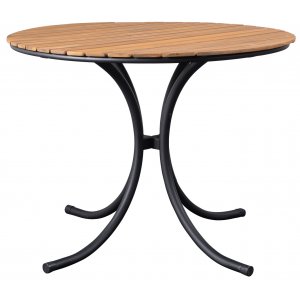 Holmsund runt bord 100 cm - Svart/acasia - Gardeney
