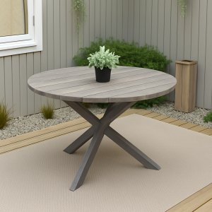 Scottsdale runt utebord - Ø112 cm | Rustik grå