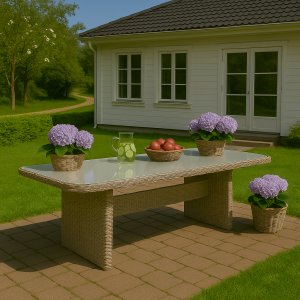 Trädgårdsbord - Hampton | konstrotting | 200x100 cm