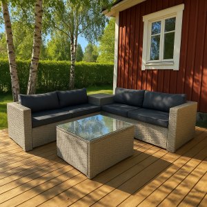 Loungegrupp - Orlando | Konstrotting - Grå