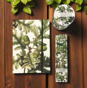 Presentset Ekollon (Anteckningsbok, pennor & doftljus)