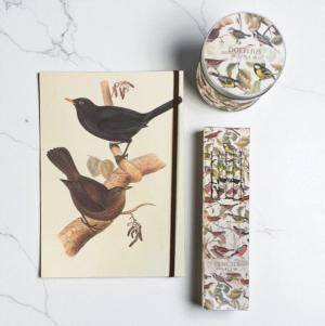 Presentset Birds (Anteckningsbok, pennor & doftljus)